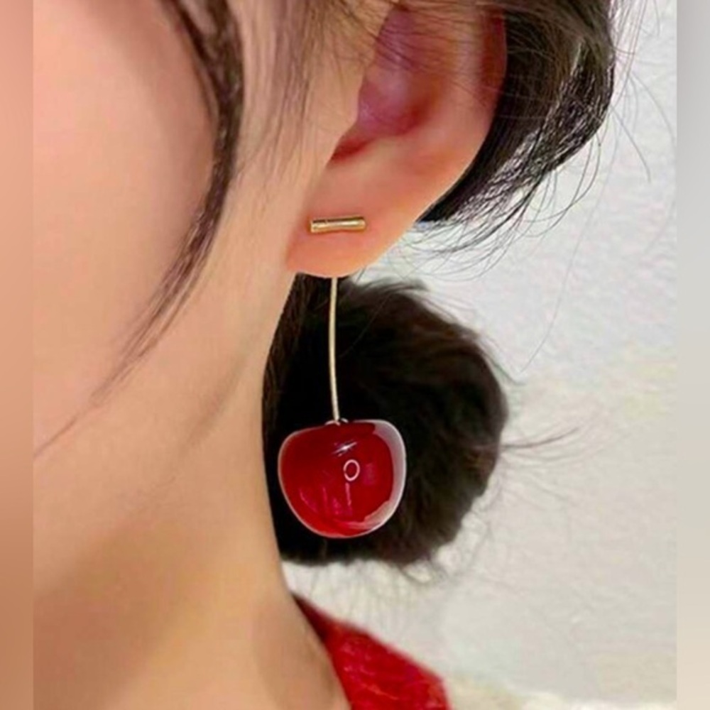 ✨NEW✨Elegant Cherry Drop Statement Earrings